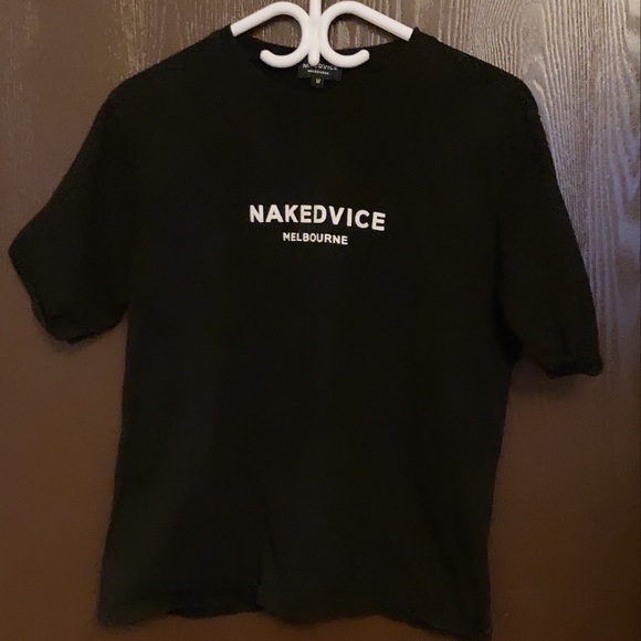 NAKED VICE logo t shirt black - Picture 1 of 2